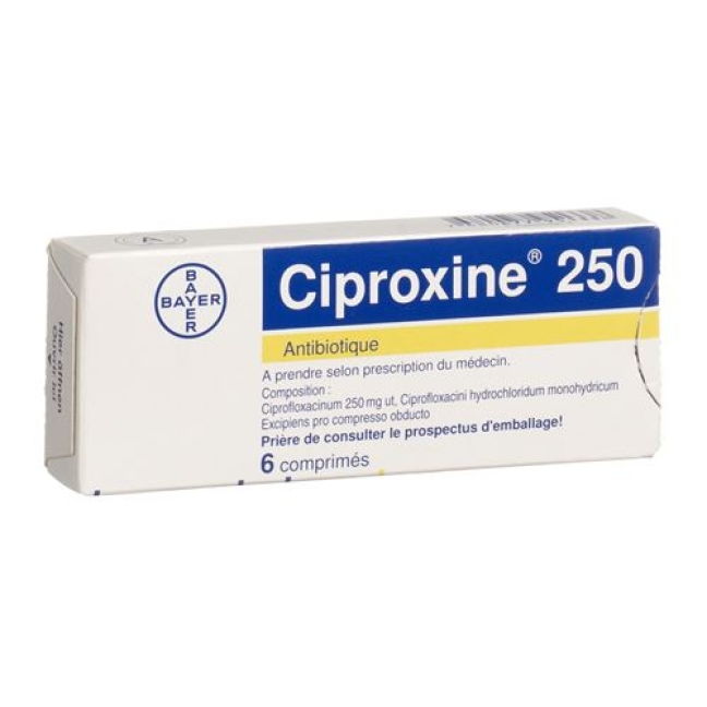 Ciproxin 250 mg 6 Lacktablets