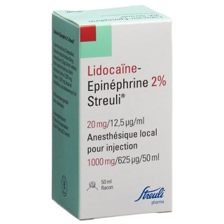 Лидокаин-Эпинефрин Штройли 2% раствор для инъекций 1000 мг / 50 мл 1 флакон 50 мл