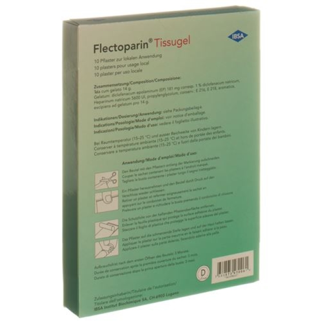 Flectoparin Tissugel 10 Pflaster