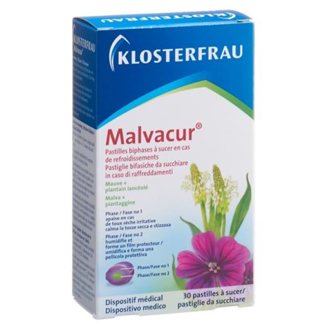 Klosterfrau Malvacur 2-Phasen Lutschtabletten 30 штук Klosterfrau Malvacur 2-Phasen Lutschtabletten 30 штук