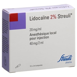 Лидокаин Штройли 2% раствор для инъекций 40 мг / 2 мл 10 ампул по 2 мл