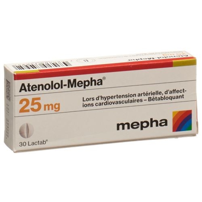 Atenolol Mepha 25 mg 100 Lactabs