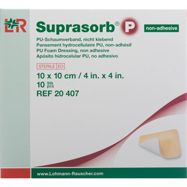 Suprasorb P Schaumverband 10x10см non Adhesiv 10 штук