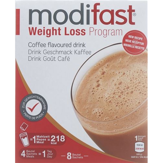 Modifast Weight Loss Program Drink Kaffee 8 X 55 g