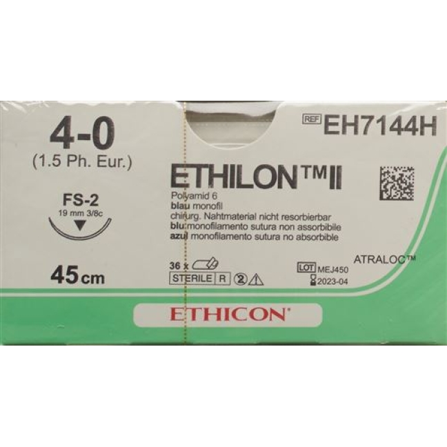 ETHILON II 45CM BLAU 4-0 FS-2