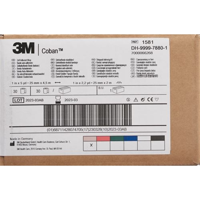 COBAN 3M ELBDE HF 2,6CMX4,57M