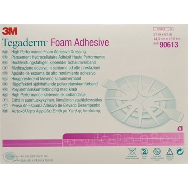 3M Tegaderm Foam Adhesive Schaumkompresse 10x11см Oval 5 штук