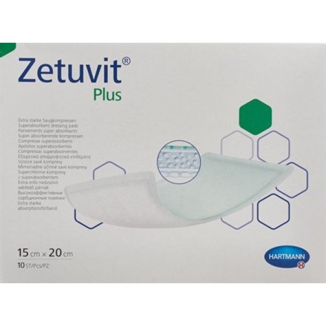 Zetuvit Plus Absorptionsverband 15x20см 10 штук