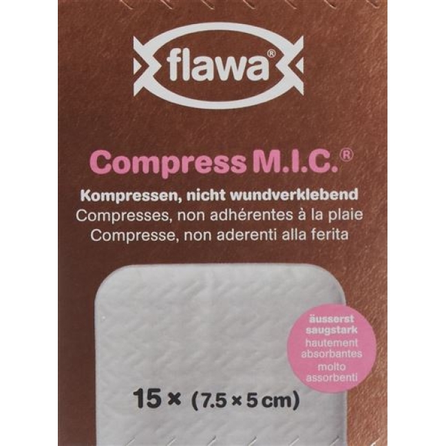 Flawa Compress M.I.C компресс 5x7.5см 15 штук