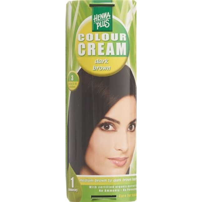 Henna Plus Colour крем 3 Dunkelbraun 60г