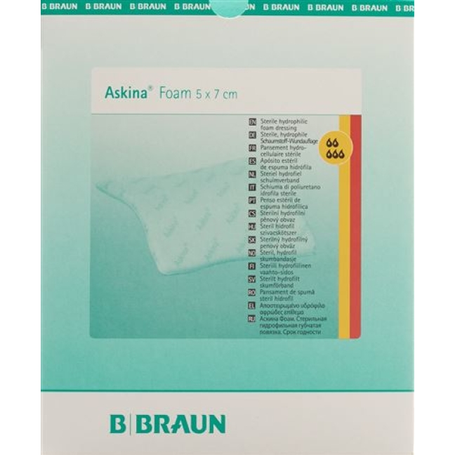 Askina Foam Schaumstoffverband 5x7см 10 штук