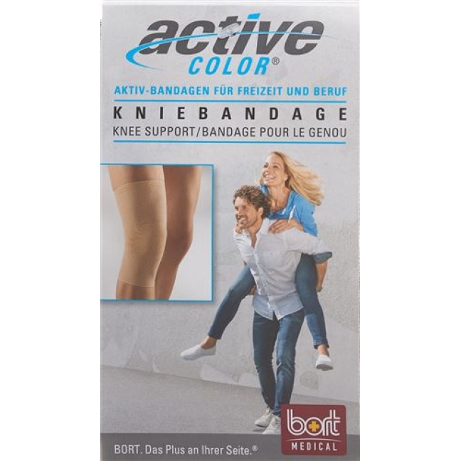 Bort Aktive Color Kniebandage размер XXL -52см телесный цвет