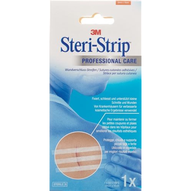 3M Steri Strip 6x100мм Weiss Verstarkt 10 штук