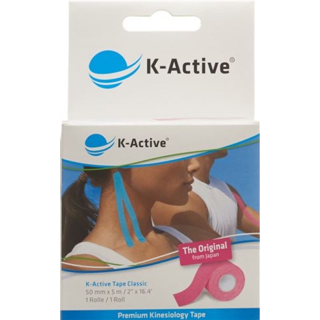 K-active Kinesio Tape 5смx5m Pink Wasserabweisend