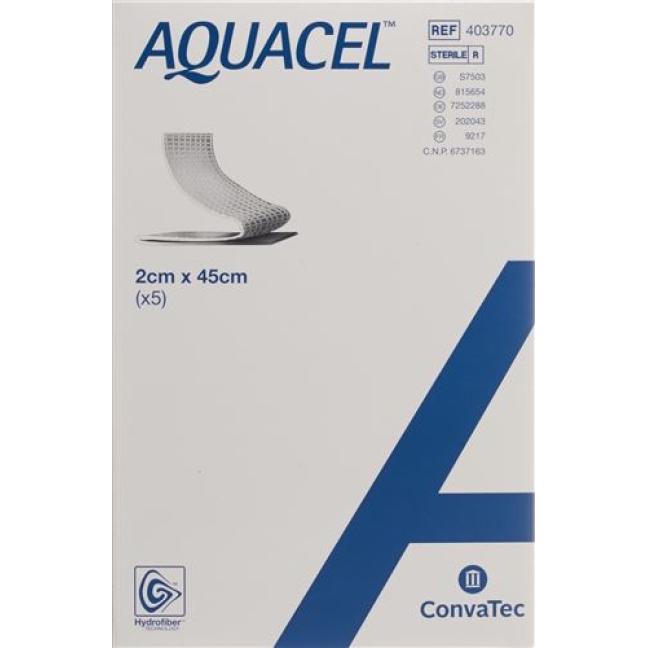 Aquacel Hydrofiber Tamponaden 2x45см 5 пакетиков