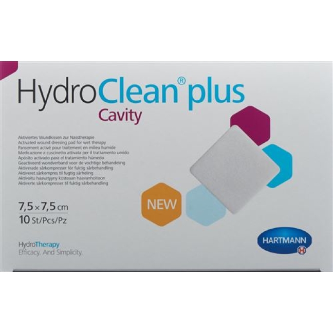 Hydroclean Plus Wundkissen 7.5x7.5см Cavity 10 штук