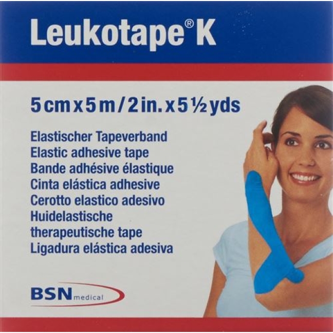 Leukotape K пластырейband 5мX5см Hellblau 5 штук