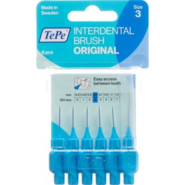 Tepe Interdental Brush 0.6мм Blau блистер 6 штук