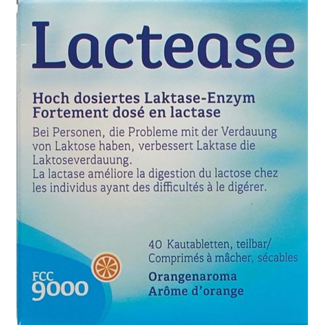 Lactease FCC 9000 жевательные таблетки teilbar 40 штук