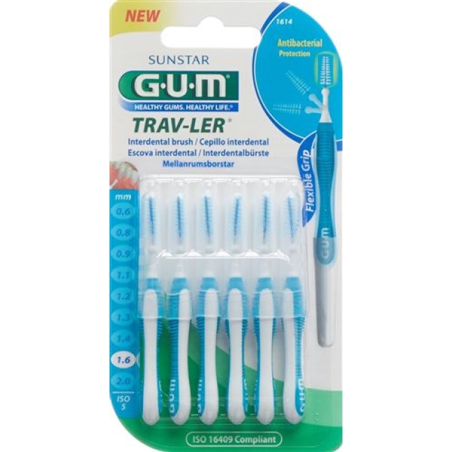 Sunstar GUM Trav-Ler Interdentalbursten 1.6мм 6 штук