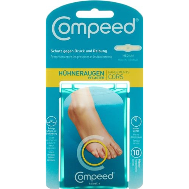 Compeed Huhneraugenpflaster Medium 10 штук