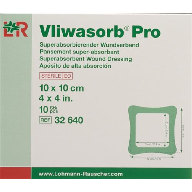 VLIWASORB PRO WUNDV 10X10CM