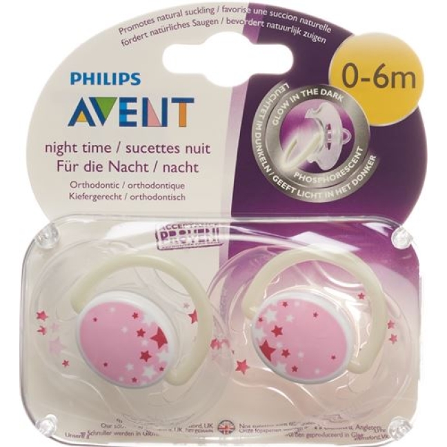 Avent Philips Beruhigungssauger Nacht 0-6m R 2 штуки