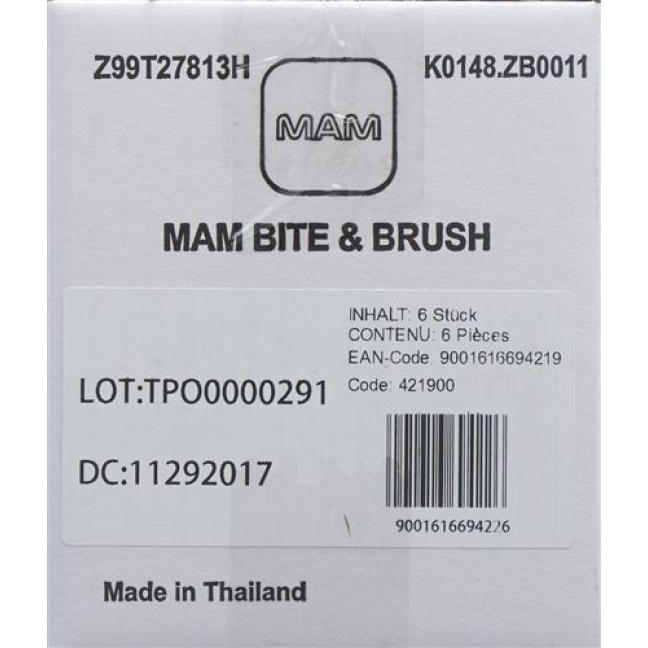 MAM BITE&BRUSH 3+M ASS 6ST