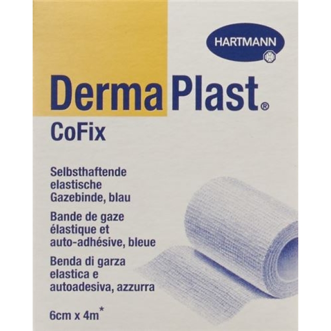 Dermaplast Cofix марлевый бинт 6смx4m Blau