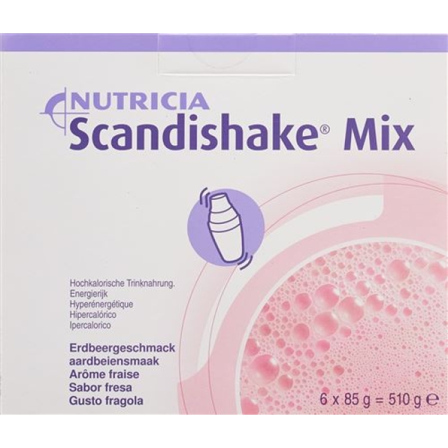 Scandishake Mix Pulver Erdbeere 6x 85г