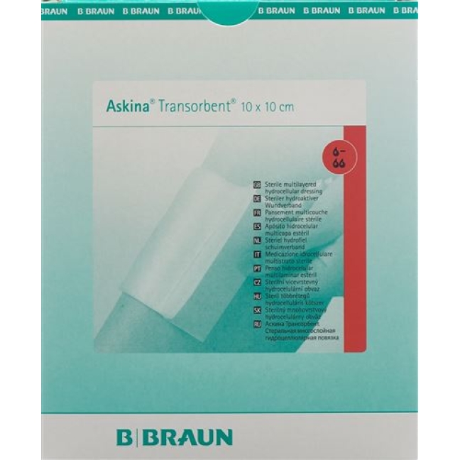 Askina Transorbent Wundauflage 10x10см 10 штук