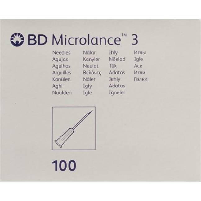 BD Microlance 3 Injektionskanule 1.2мм x 40мм Rosa 100 штук