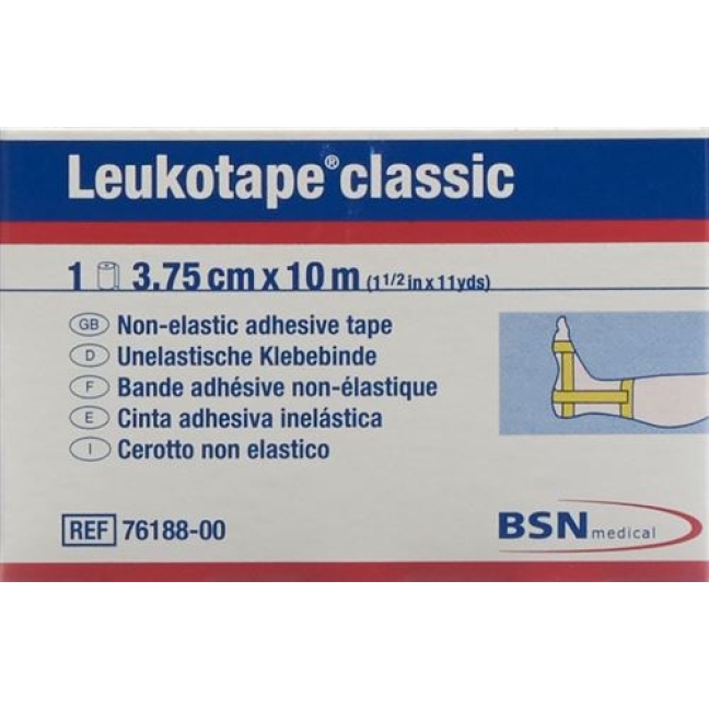 Leukotape Classic unelastische бинт 10m x 3.75см Gelb