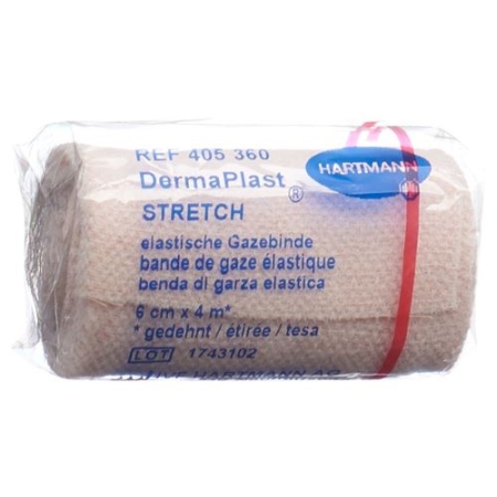 Dermaplast Stretch марлевый бинт телесный цвет 6смx4м