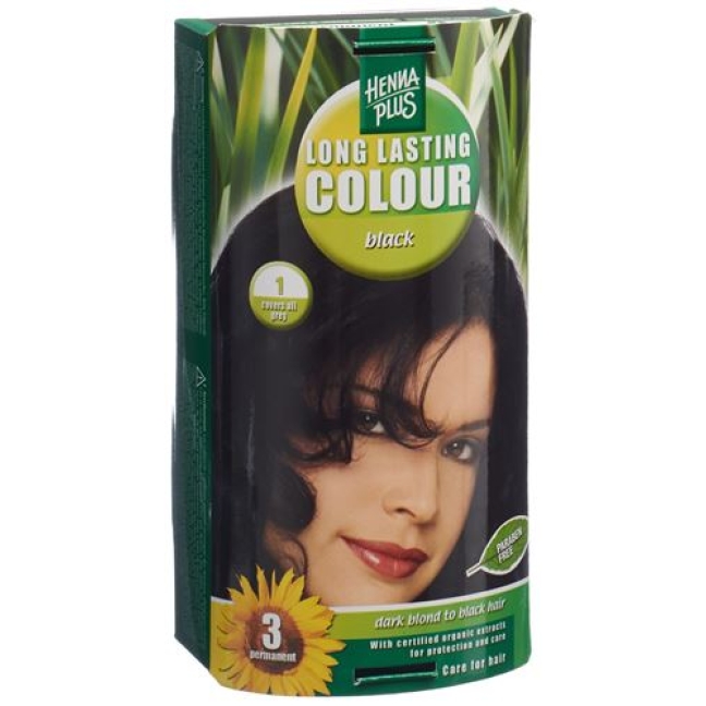 Henna Plus Long Last Colour 1 Schwarz