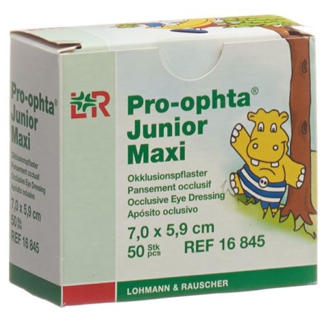 Pro-Ophta Junior Okklusionspflaster Maxi 7.0x5.9см 50 штук