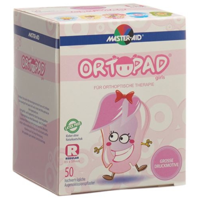 Ortopad Occlusionspflaster Regu Girls Ab 4j 50 штук