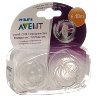 Avent Philips Beruhigung Nuggi 6-18 Monate Durchsichtig 2 штуки