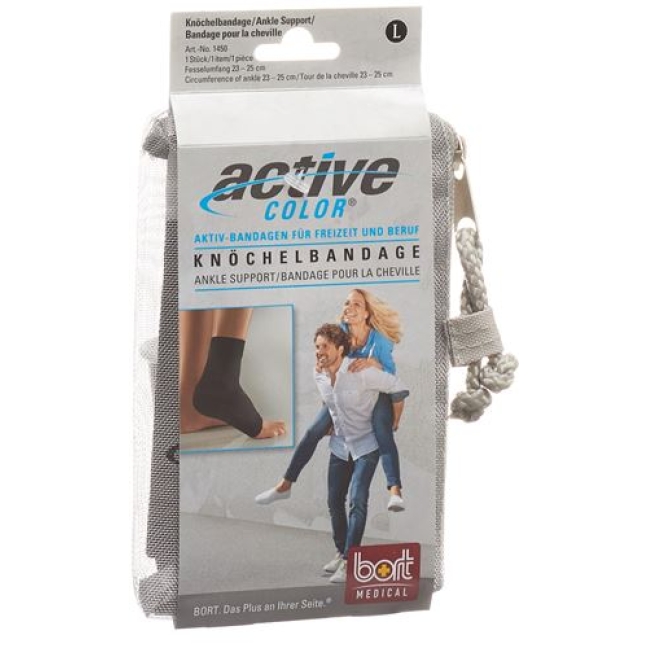 Bort Aktive Color Knochelbandage размер XL +25см Schwarz