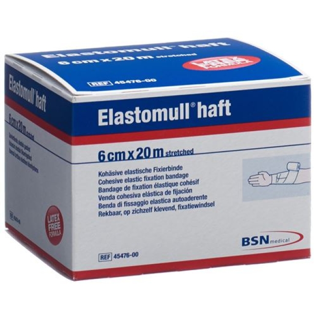 Elastomull Haft марлевый бинт Weiss 20мX6см рулон