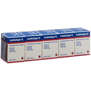 Leukotape K бинт 5мX5см Rot 5 штук