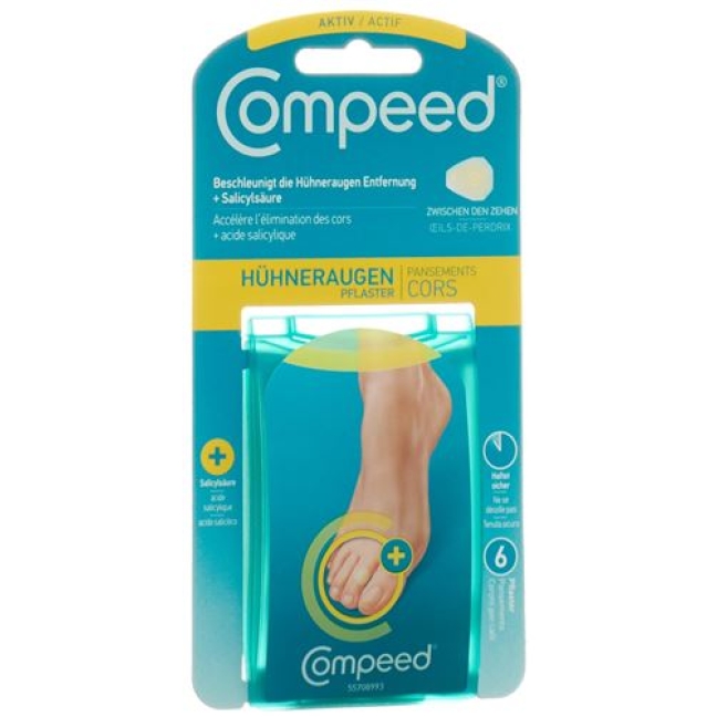 Compeed Huhneraugenpflaster mit Salicylsaure Small 6 штук