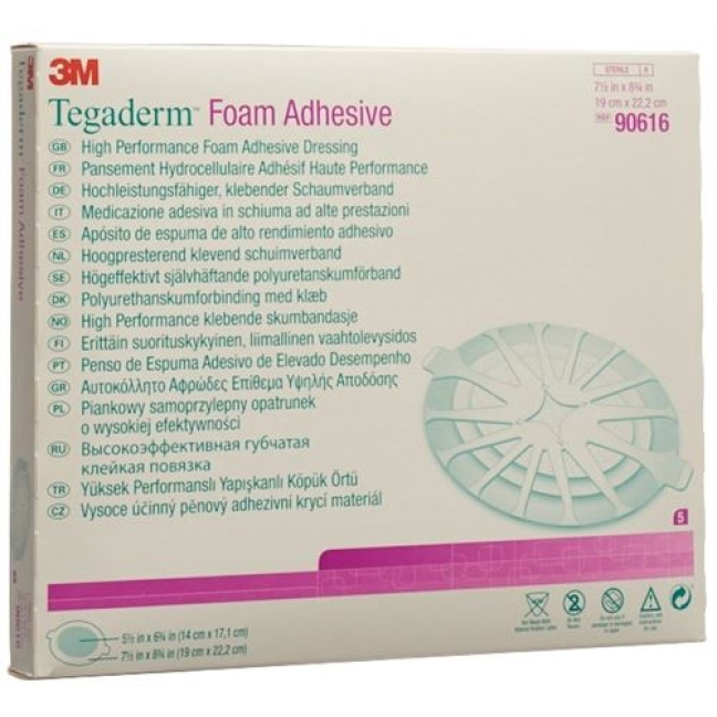 3M Tegaderm Foam Adhesive Schaumkompresse 14x17.1см 5 штук