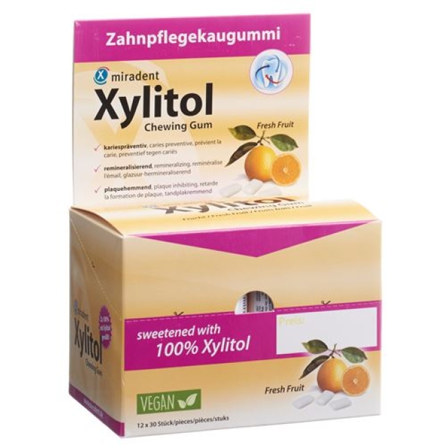 MIRADENT XYLIT KAUGUM FRUCHT