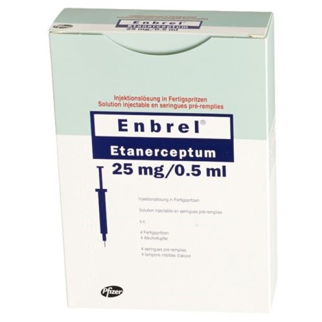 Enbrel 25 mg/0.5 ml 4 Fertigspritzen 0.5 ml Enbrel 25 mg/0.5 ml 4 Fertigspritzen 0.5 ml