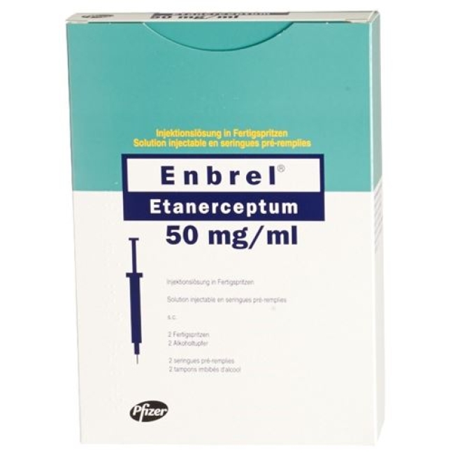 Enbrel 50 mg/ml 2 Fertigspritzen 1 ml Enbrel 50 mg/ml 2 Fertigspritzen 1 ml