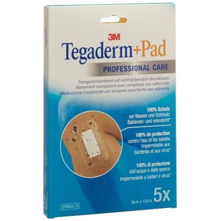 3M Tegaderm + Pad 9x15см / Wundkissen 4.5x10см 5 штук