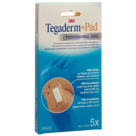 3M Tegaderm + Pad 6x10см / Wundkissen 2.5x6см 5 штук