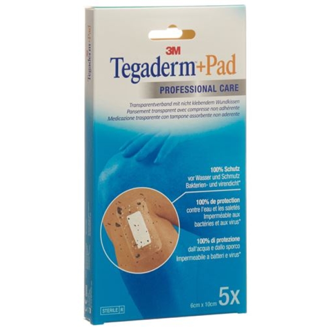 3M Tegaderm + Pad 6x10см / Wundkissen 2.5x6см 5 штук