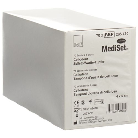 Mediset Cellodent Tupfer 4x5см 70x 5 штук